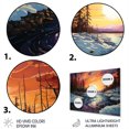 thumbnail image 3 of Designart "Aurora Borealis Aurora Euphony VIII" Landscapes Metal Art Living Room, 3 of 5