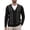 Black, variant on COOFADNY Mens Cardigan Sweater Vintage Striped V-Neck Long Sleeve Button Down Knitted Sweaters
