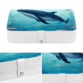 thumbnail image 4 of Whale Earring Organizer Jewelry Box Necklace Organizer PU Leather with Removable Compartment Portable, 4 of 6