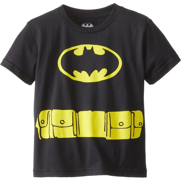 DC Comics Toddler Boys' Batman Superhero Logo Caped Costume T-Shirt, 2T