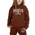 thumbnail image 4 of MAIHAN-Girls Winter Hoodie & Joggers Set 2-13 Years, Winter Hoodie and Pants 2-Piece Outfit, Cozy Warm Lined Sweatsuit for Boys and Girls(Brown11,3-4Years), 4 of 4