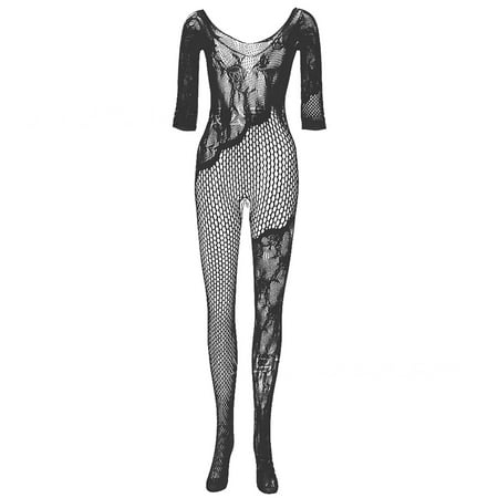 

Women s Sexy One-piece Mesh Clothes Suspender Sock Hollowed Out One-piece Socks Mesh Whole Body Silk Stockings Mesh Socks Pack Sexy Underwear crotchless lingerie for women crotchless lingerie for wome