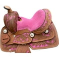 thumbnail image 7 of Resistance Miniature Western Barrel Saddle – 8 Inch Seat, Floral Tooled Design with Conchos Inlay, 7 of 7