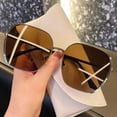thumbnail image 3 of Gafas de sol estilo mujer Gafas de sol modernas y de moda Gafas de sol para mujer Anti-UV Cara redonda Cara grande Adelgazante, 3 of 5