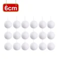 thumbnail image 3 of 54/6 piezas de bolas navideñas de espuma blanca para colgar en el árbol de Navidad, adornos colgantes para bodas, fiestas de Año Nuevo, suministros de decoración del hogar, 3 of 5