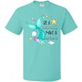 thumbnail image 3 of Inktastic Be a Mermaid Make a Splash Blue Mermaid Tail T-Shirt, 3 of 5