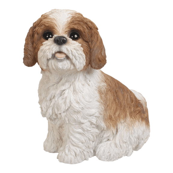 Hi-Line Gifts 11" Sitting Shih Tzu Puppy Outdoor Garden Statue