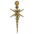 thumbnail image 1 of 76" Gold Commercial Shatterproof Radical 3-D Snowflake Christmas Finial Ornament, 1 of 2