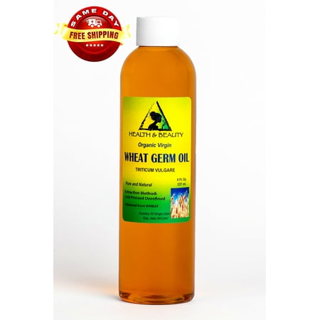 WHEAT GERM OIL UNREFINED ORGANIC CARRIER COLD PRESSED VIRGIN RAW PURE 8 OZ