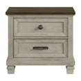 thumbnail image 3 of Elements Bloomfield 2-Drawer Nightstand with USB in Medium Brown and Washed Stone, 3 of 11