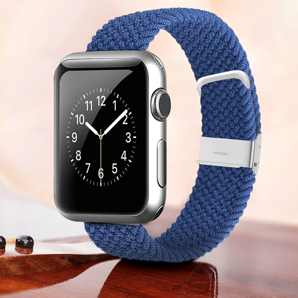 Adjustable Man Apple Watch Band Nylon Braided 40/42mm Wristband