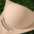 thumbnail image 4 of Zpanxa Seamless Bras for Women Wireless Breathable Back Smoothing Everyday T-Shirt Bra Brown 44D, 4 of 6
