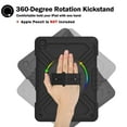 thumbnail image 3 of Hard Back Cover Case for Apple 9.7-inch iPad 6th/5th Generation (2018/2017) - Portable Tablet Case with Rotating View Kickstand & Shoulder/Hand Strap, Shockproof Sturdy Rugged Cover, Black, 3 of 11