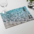 thumbnail image 5 of Placemats Set of 4, Water Ripple Seaside Beach Washable Table Mats for Dining Table, Summer Ocean Theme Wipeable Place Mats for Kitchen Indoor Outdoor, 5 of 8