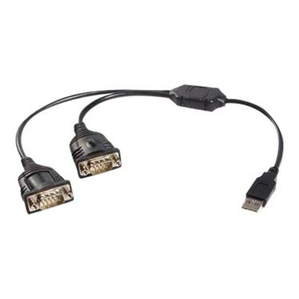 2PORT USB TO SERIAL ADAPTER CABLE USB M TO 2XDB9 RS232 M - Walmart.com