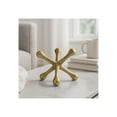 thumbnail image 4 of Decorative Metal Jack Sculpture for Home Décor - Modern Figurine for Bathroom, Office, and Living Room Décor - Abstract Accent for Entryway, Shelf Display, and Coffee Table - 6", Gold & Metallic, 4 of 13
