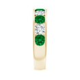thumbnail image 3 of ANGARA Lab Grown Channel Set Emerald and Diamond Semi Eternity Ring for Women in 14K Yellow Gold (Size-4mm) | May Birthstone Jewelry for Her | Lab-Grown Emerald Ring, 3 of 8