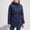Blue, variant on Womens Winter Coats- Casual Turtleneck Full Zip Anorak Long Sleeve Solid ,for Autumn Winter Navy L