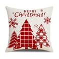 thumbnail image 2 of Funda de almohada Funda de cojín decorativa navideña Almohada decorativa de invierno Linter de algodón Almohada decorativa para habitación 45 x 45 Rojo, 2 of 4