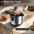 thumbnail image 4 of Bluebow 6.5 Quart Electric Pressure Cooker, 11-in-1 Multi Cooker Rice Cooker Slow Cooker Sauté Steamer, Stainless Steel, 4 of 8