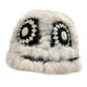 thumbnail image 5 of Sombrero de cubo de invierno, gorro de pescador cálido, tejido a mano único para damas, mujeres, viajes femeninos negro Macarena sombrero de copa, 5 of 6