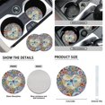 thumbnail image 6 of Uorisanigo Boho Mandala Car Seat Covers Full Set 10 Pcs with Soft Elastic Fabrics Cars Seat Belt Cover and Steering Wheel Cover Auto Water Cup Coaster Chapstick Holder Universal Fit for Car Suv, 6 of 7