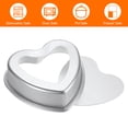 thumbnail image 3 of Uxcell Heart Shaped Cake Pan with Removable Loose Bottom 5" Cheesecake Aluminum Nonstick Layers Baking Pan, 3 of 5