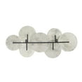 thumbnail image 6 of DecMode Silver Aluminum Metal Carved Designs Plate Wall Decor with Textured Pattern, 6 of 7