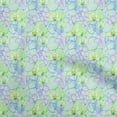 thumbnail image 1 of oneOone Cotton Cambric Lime Green Fabric Leaves & Clover Dress Material Fabric Print Fabric By The Yard 56 Inch Wide, 1 of 6