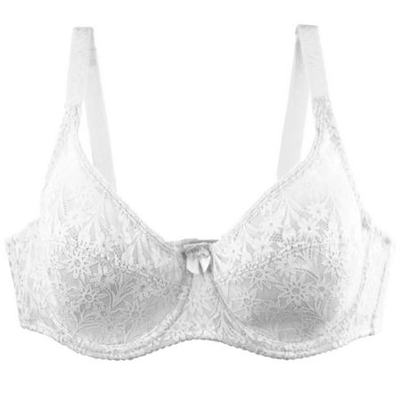 Weikingp Bras for Women  Plus Size Bras Bralette Crop Top Underwear Strapless Lace Lingerie Push Up Bra Sexy Underwear for Women Clearance White 105E
