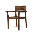 thumbnail image 5 of Tcbosik 2 Pack Wood Outdoor Dining Chairs, Patio Armchair for Deck, Yard, Porch, Easy Assembly, Dark Brown, 5 of 8