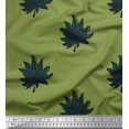 thumbnail image 1 of Soimoi Georgette Viscose Fabric Leaves Block Print Sewing Fabric Yard 42 Inch Wide, 1 of 5