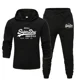 thumbnail image 4 of Otoño Invierno nueva impresión hombres mujeres moda Casual chándales al aire libre Fitness trotar conjuntos con capucha deportes Harajuku Sudadera con capucha + pantalones traje, 4 of 5