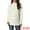 White, variant on Unique Bargains Women's Turtleneck Long Sleeve Spilt Hem Tunic Pullover Sweater S Green