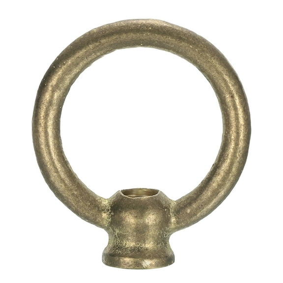 Uxcell Eye Nut 220lbs Max Load M10 Thread Ring Shape Female Loop Copper Hook Rings for Hanging Lamp Chandelier, 58x50mm Pack of 1