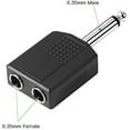 thumbnail image 7 of 1/4" 6.35mm Stereo Plug Male to Dual 1/4" 6.35mm Jack Female Splitter Adapter, Dual 6.5mm Jack Adapter Audio Y Cable Splitter for Guitar, Microphone, Amplifier TAA Compliant Black 2Pack, 7 of 7