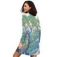 thumbnail image 2 of FORMRS Womens Long Sleeve Nightgowns Crew Neck Sleep Shirt Soft Pajamas Sizes S-3XL, Beige Tree, 2 of 8