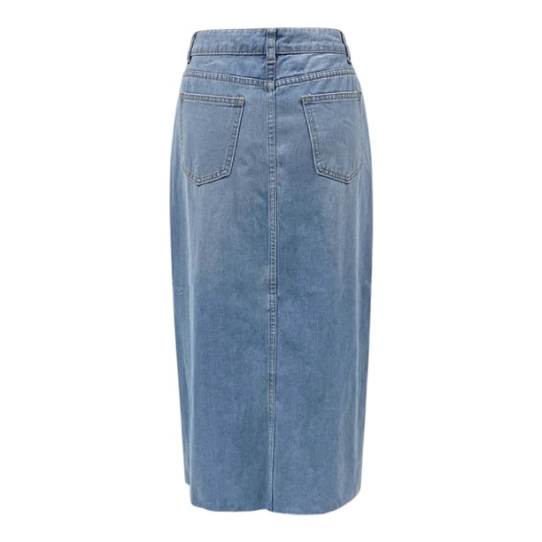 asddcavvf Skirts for Women Women's Slit Denim Skirt - Walmart.ca