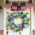thumbnail image 2 of Wozhuo Independence Day Wreath for Front Door, Patriotic Holiday Decor for Windows Porches, 2 of 8