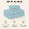 thumbnail image 2 of Lux Decor Twin XL Sheets Set 4 Piece - 16” Deep Pocket Bed Sheets Set, Ultra Soft Microfiber Bedding Sheets & Pillowcases - Blue, 2 of 9