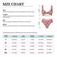 thumbnail image 6 of Wukai Cartoon Strawberry Women's Bikini Set Two Piece,wimsuit High Waisted V Neck Twist Front Adjustable Spaghetti Straps Bathing Suit-Small, 6 of 7