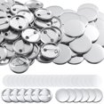 thumbnail image 1 of 100 Pieces Blank Button Making Supplies Round Badge Button , Including Metal Shells Metal Back Cover and Clear Film (1.73 Inches), 1 of 5