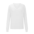 thumbnail image 4 of Long Sleeve Sweater for Women Basic V-Neck Pullover Outfits Outdoor 2025 Fashion Fall Clothes Casual Shirts Comfort Winter Clothing, 4 of 6