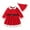 Z#859Red, variant on MEZZALL Toddler Baby Kids Girls Suit Christmas Princess Dress Hat 2PCs Sets Outfits Solid Color Classic Child Outfits Sets