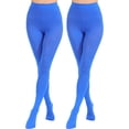 thumbnail image 4 of 2 Pairs Women's Solid Color Tights 80D, Soft Opaque Microfiber Tights, 4 of 4