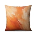 thumbnail image 2 of Watercolor Pastel Abstract Grunge with Paint Splatter Orange and Blue Throw Pillow Covers 18 X 18 Inch, Set Of 2, Linen Study Sofa Cushion Cover Indoor Living Room Home Decor, 2 of 7