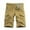 Khaki, variant on Turilly Plus Size Shorts for Men Casual Pure Color Outdoors Pocket Beach Work Trouser Cargo Shorts Pant