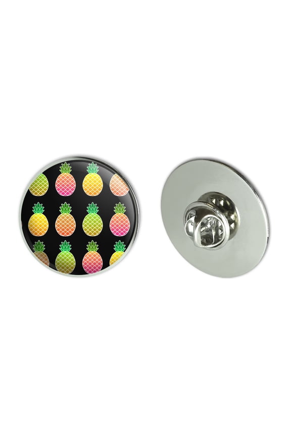 Colorful Pineapples Pattern Metal 1.1" Tie Tack Hat Lapel Pin Pinback