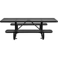 thumbnail image 3 of 8' ADA Rectangular Picnic Table, Expanded Metal, Black (96" Long), 3 of 7