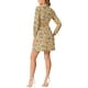 thumbnail image 3 of INSPIRE CHIC Vestido de Camisa Floral con Botones y Cinturón para Mujer M Amarillo, 3 of 6